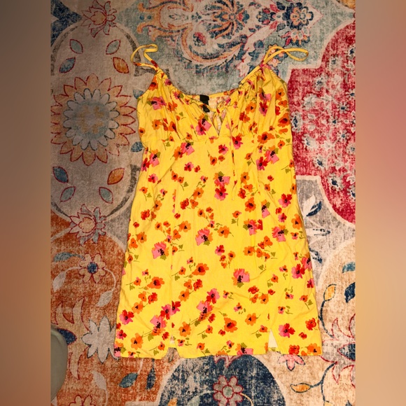 Wild Fable Yellow Flower Dress - Picture 1 of 4